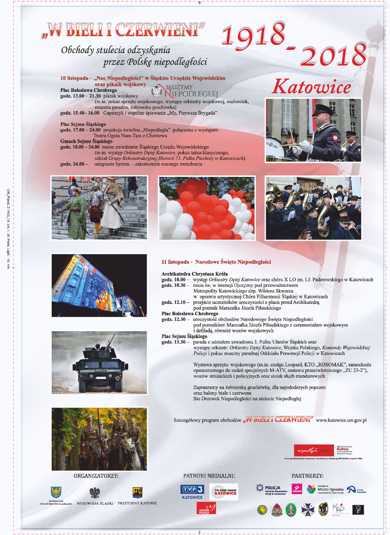 plakat obchodów stulecia odzyskania niepodległości przez Polskę