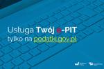 na tle klawiatury napis usługa twój e-pit tylko na podatki.gov.pl