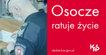 plansza- z lewej strony postać funkcjonariusza wypełniającego ankietę, z prawej na czerwonym tle napis osocze ratuje życie slaskie.kas.gov.pl oraz logo KAS