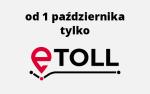 Logo e-TOLL, napis Od 1 października tylko e-TOLL.