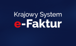 na niebieskim tle napis Krajowy System e-Faktur