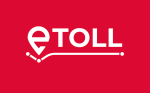 na czerwonym tle napis: e-TOLL